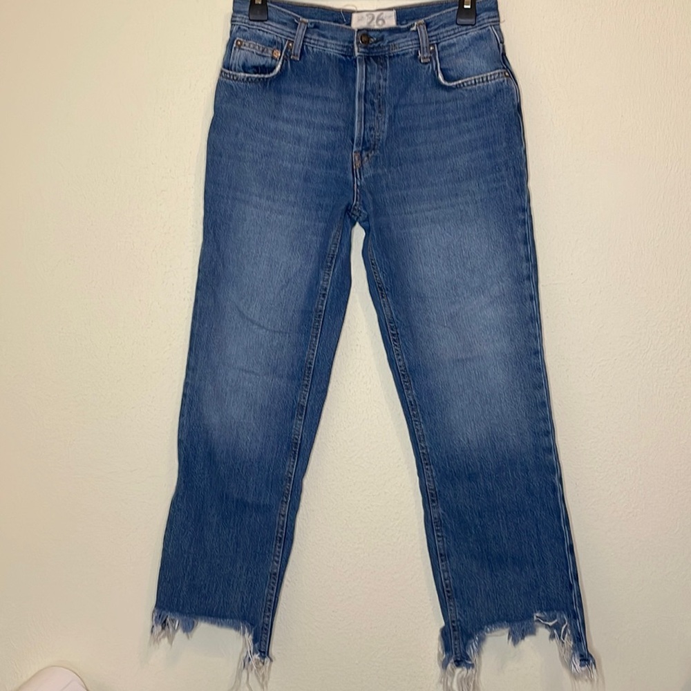 We The Free Good Times Button Fly Ankle Jeans Size 26